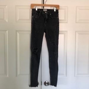 Washed black jeans